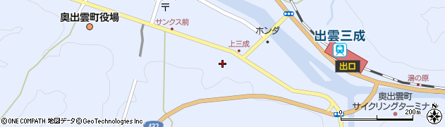 島根県奥出雲町（仁多郡）三成（上三成上）周辺の地図