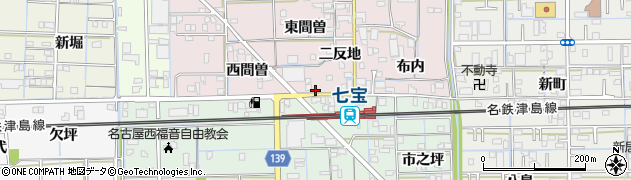 愛知県あま市富塚東間曽34周辺の地図