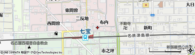 愛知県あま市富塚（布内）周辺の地図