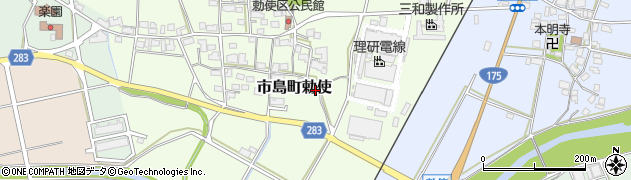 兵庫県丹波市市島町勅使周辺の地図