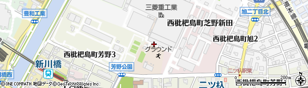 愛知県清須市西枇杷島町亥新田周辺の地図
