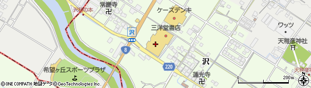 滋賀県豊郷町（犬上郡）沢周辺の地図