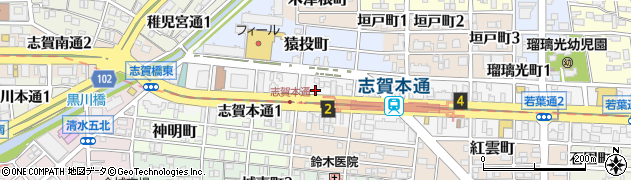 愛知県名古屋市北区志賀本通2丁目29周辺の地図