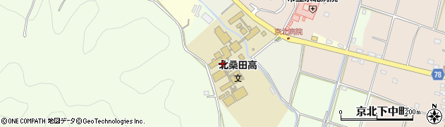 京都府立　北桑田高等学校周辺の地図