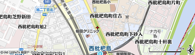 愛知県清須市西枇杷島町下小田井（千田の木）周辺の地図