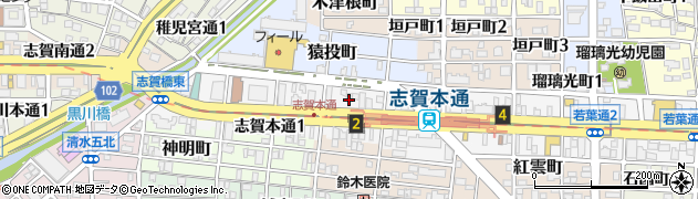 愛知県名古屋市北区志賀本通2丁目30周辺の地図