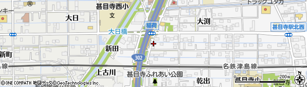 愛知県あま市甚目寺稲荷24周辺の地図