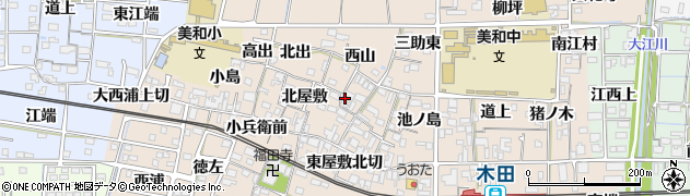 愛知県あま市木田西山63周辺の地図