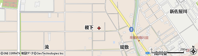 愛知県愛西市早尾町（榎下）周辺の地図