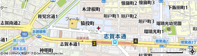 愛知県名古屋市北区猿投町周辺の地図
