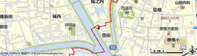 愛知県愛西市平和町周辺の地図