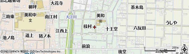 愛知県あま市金岩（枝村）周辺の地図