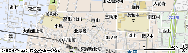 愛知県あま市木田西山56周辺の地図