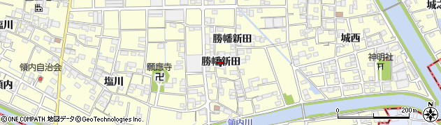 愛知県稲沢市平和町（勝幡新田）周辺の地図