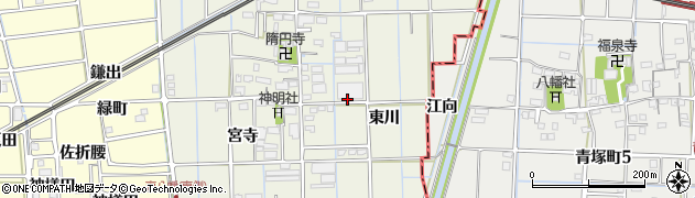 愛知県愛西市佐折町周辺の地図