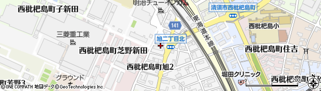 愛知県清須市西枇杷島町旭周辺の地図