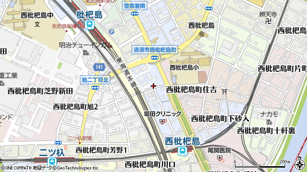 〒452-0034 愛知県清須市西枇杷島町日之出の地図