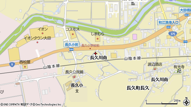 〒694-0041 島根県大田市長久町長久の地図