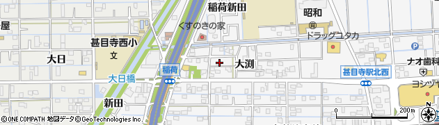 愛知県あま市甚目寺（大渕）周辺の地図
