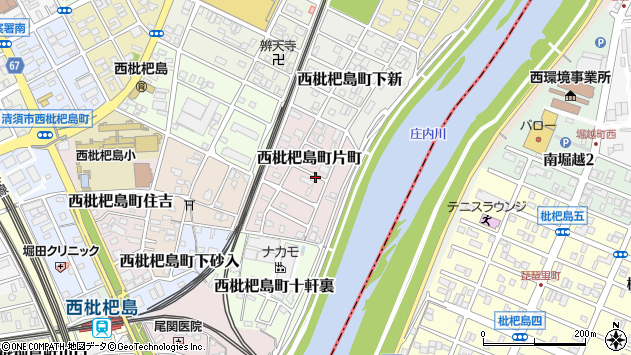 〒452-0024 愛知県清須市西枇杷島町片町の地図
