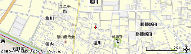 愛知県稲沢市平和町（塩川）周辺の地図