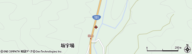 愛知県豊根村（北設楽郡）坂宇場（高橋）周辺の地図