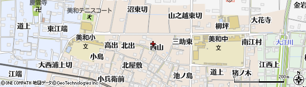 愛知県あま市木田西山27周辺の地図