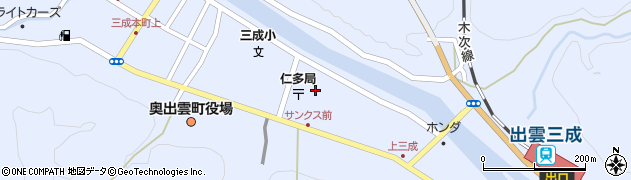 仁多ショッピングセンター　サンクスマガジンラック周辺の地図
