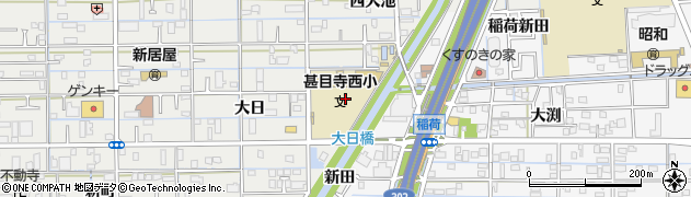愛知県あま市新居屋（三反通）周辺の地図
