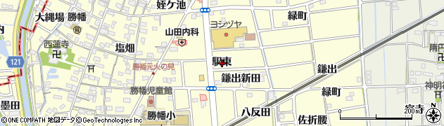 愛知県愛西市勝幡町駅東周辺の地図