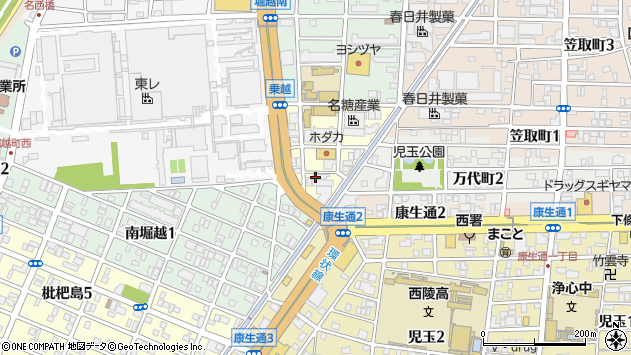 〒451-0076 愛知県名古屋市西区東岸町の地図