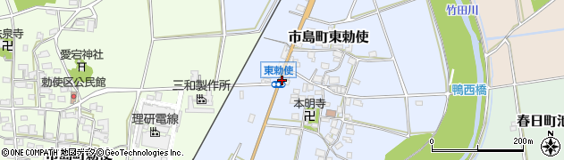 東勅使周辺の地図