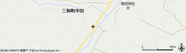 京都府福知山市三和町中出237周辺の地図