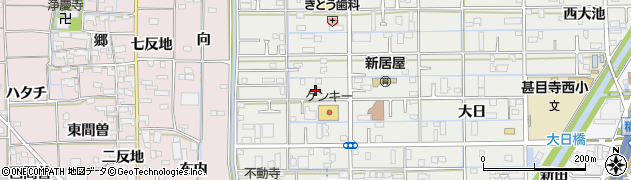 愛知県あま市新居屋（鶴田）周辺の地図