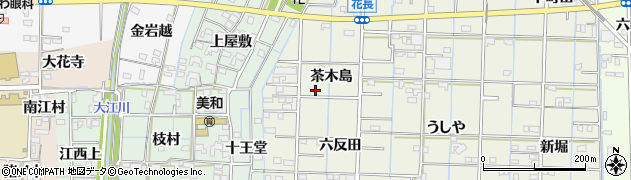 愛知県あま市花長茶木島9周辺の地図