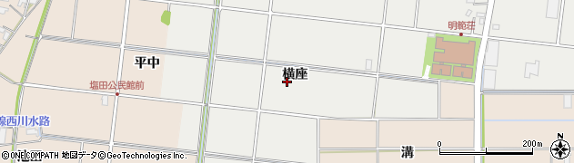 愛知県愛西市赤目町（横座）周辺の地図