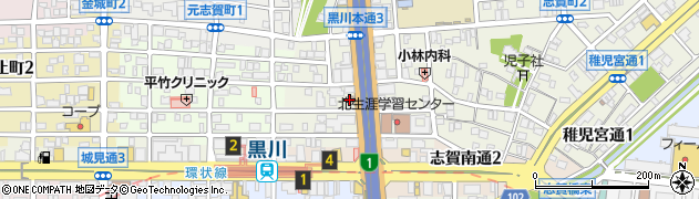 名古屋黒川郵便局周辺の地図