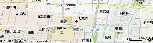 愛知県あま市木田（大花寺）周辺の地図