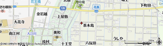 愛知県あま市花長茶木島周辺の地図