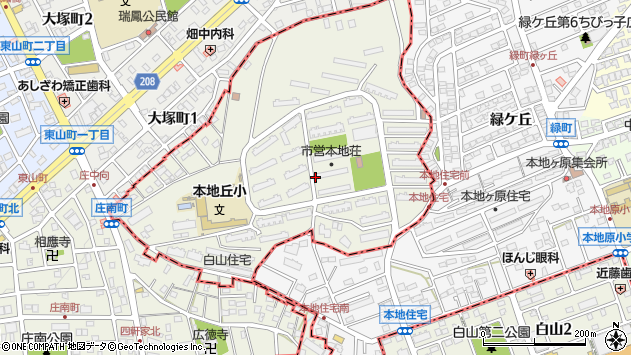 〒463-0031 愛知県名古屋市守山区本地が丘の地図