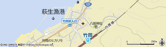 千葉県富津市萩生周辺の地図
