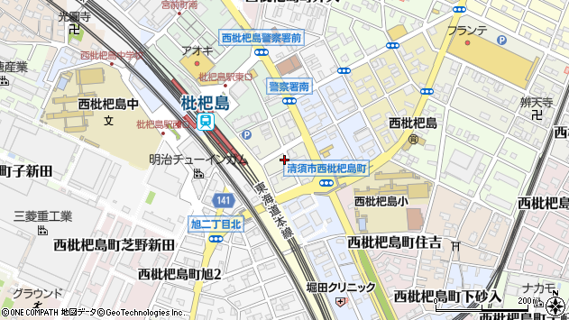 〒452-0033 愛知県清須市西枇杷島町二見の地図
