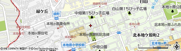 愛知県尾張旭市南新町（中畑）周辺の地図