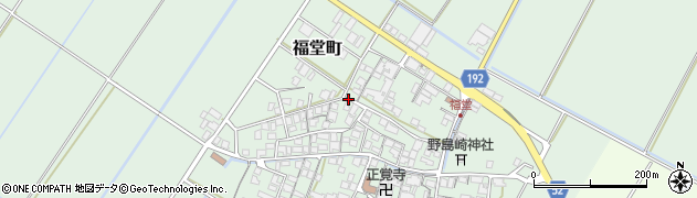 滋賀県東近江市福堂町周辺の地図