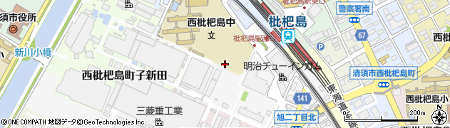 愛知県清須市西枇杷島町芝場周辺の地図