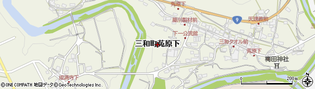 京都府福知山市三和町菟原下周辺の地図