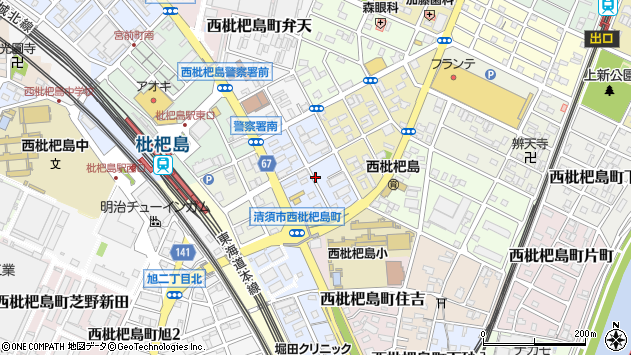 〒452-0005 愛知県清須市西枇杷島町恵比須の地図