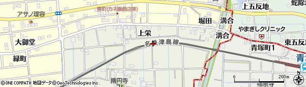 愛知県愛西市佐折町（辻畑）周辺の地図
