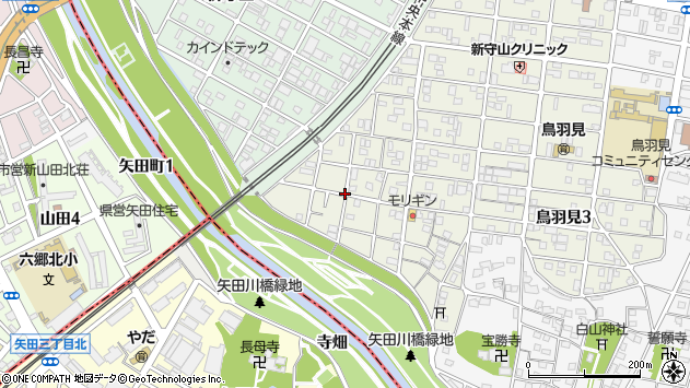 〒463-0076 愛知県名古屋市守山区鳥羽見の地図