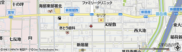 愛知県あま市新居屋辻畑64周辺の地図